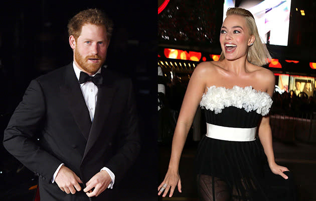 Prince Harry and Margot Robbie.