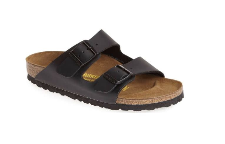 Buy the <a href="http://shop.nordstrom.com/s/birkenstock-arizona-birko-flor-sandal-women/3857644?origin=category-personalizedsort&amp;fashioncolor=BLACK%20LEATHER" target="_blank">Birkenstock 'Arizona Birko-Flor'</a>&nbsp;sandal for $99.95