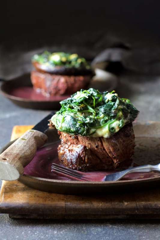 <p>From A Chef's Kitchen</p><p>Starting things off with a entree and side dish all in one. This dinner recipe is simply lovely. </p><p><strong>Get the recipe: <a href="https://www.fromachefskitchen.com/beef-tenderloin-fillets/" rel="nofollow noopener" target="_blank" data-ylk="slk:Beef Tenderloin Fillets with Spinach-Cambozola Stuffed Mushrooms and Red Wine Sauce;elm:context_link;itc:0;sec:content-canvas" class="link rapid-noclick-resp">Beef Tenderloin Fillets with Spinach-Cambozola Stuffed Mushrooms and Red Wine Sauce</a></strong></p>