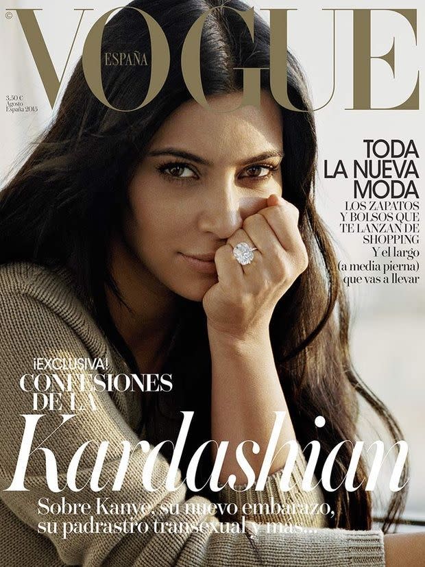 Kim Kardashian West on the August 2015 cover of Vogue España