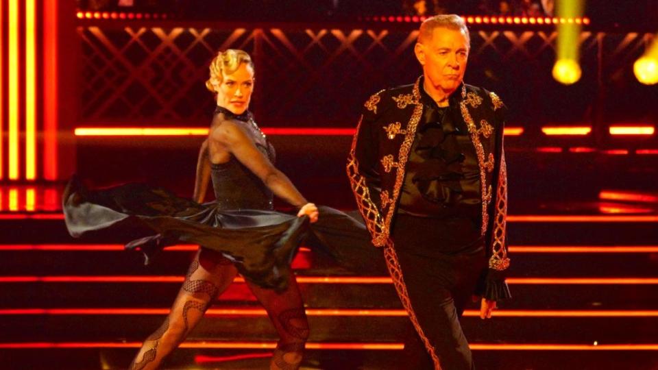 Barry Williams and pro partner Peta Murgatroyd dance a dramatic Paso Doble