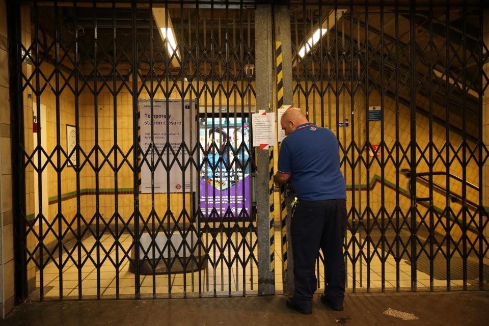 Tube stations across the capital have been closed as part of renewed efforts to tackle the spread of coronavirus (AFP via Getty Images)