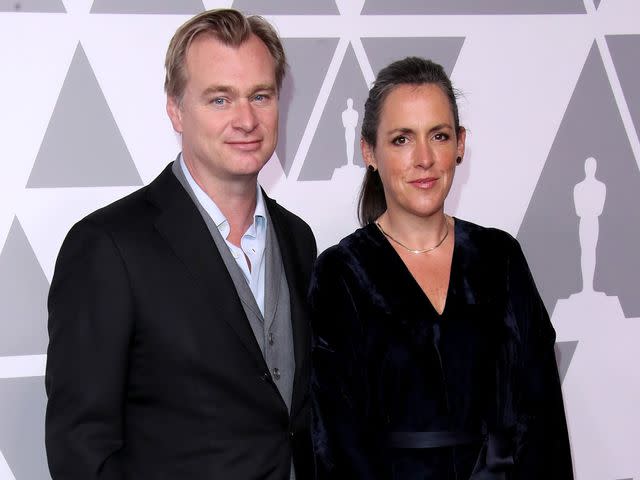 <p>Dan MacMedan/Getty</p> Christopher Nolan and Emma Thomas attend the 90th Annual Academy Awards Nominee Luncheon on February 5, 2018.