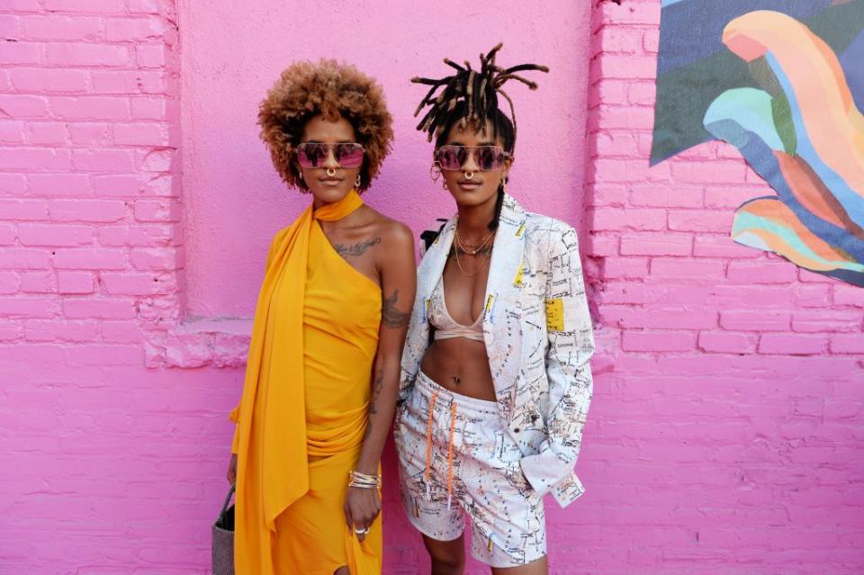 LOS ANGELES, CALIFORNIA – AUGUST 28: Coco and Breezy attend Pandora Street Of Loves on August 28, 2019, in Los Angeles, California. (Photo by Andrew Toth/Getty Images for Pandora)