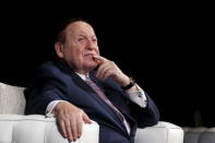 Gambling giant Las Vegas Sands Corp's Chief Executive Sheldon Adelson reacts during a news conference in Macau, China December 18, 2015. REUTERS/Tyrone Siu