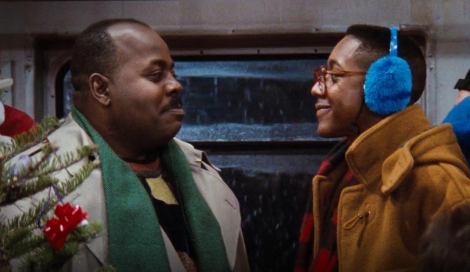 Actors Reginald VelJohnson and Jaleel White in "Family Matters"