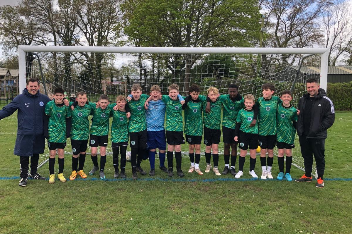 Free-scoring Poringland Wanderers FC U12 Greens have taken sharing the goals around to the next level - with every player on the team, including the goalkeeper, finding the back of the net this season <i>(Image: Poringland Wanderers FC)</i>