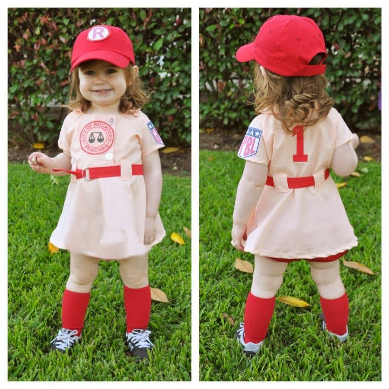 20) "A League of Their Own" DIY Halloween Costume for Toddlers