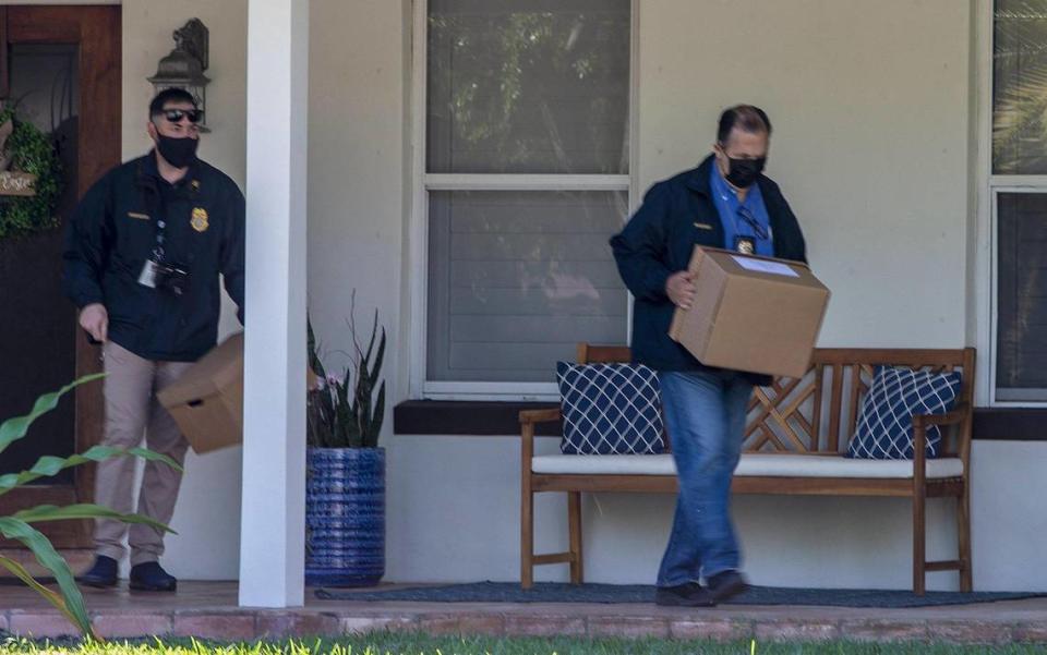 Authorities raid the home of former state Sen. Frank Artiles on Wednesday, March 17, 2021.