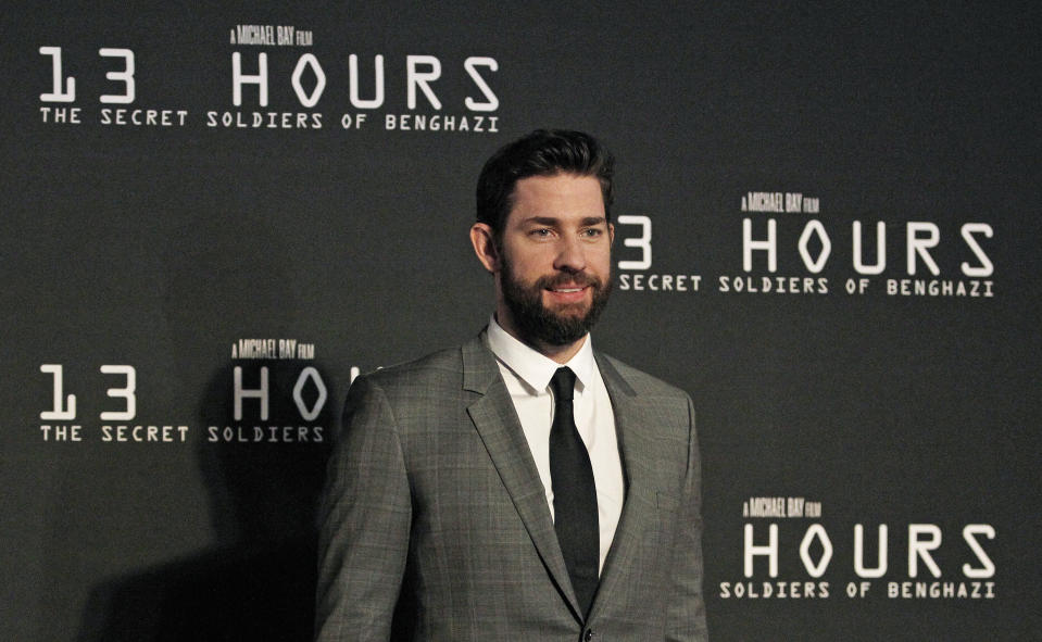 Krasinski says his family's military ties inspired him to star in 13 Hours: The Secret Soldiers of Benghazi. (Photo: Paul Moseley/Fort Worth Star-Telegram/Tribune News Service via Getty Images)