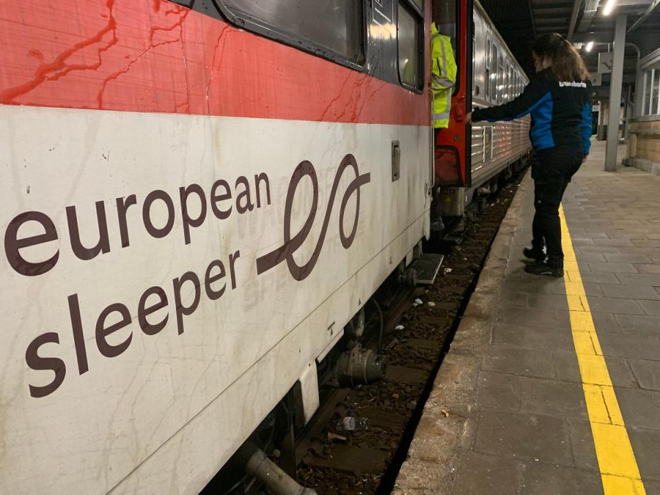 The European Sleeper in Brussels station (Andrew Eames)