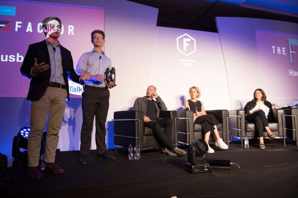 Jack Cornes and Harry Smith won the F Factor in 2017 for their Hausbots start-up (F Factor)