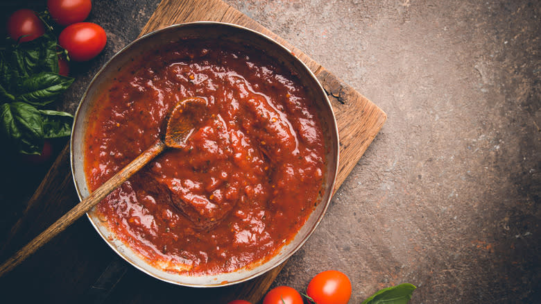 tomato sauce in a bowl