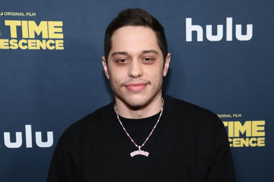 <p>Dimitrios Kambouris/Getty</p> Pete Davidson in N.Y.C. in March 2020.