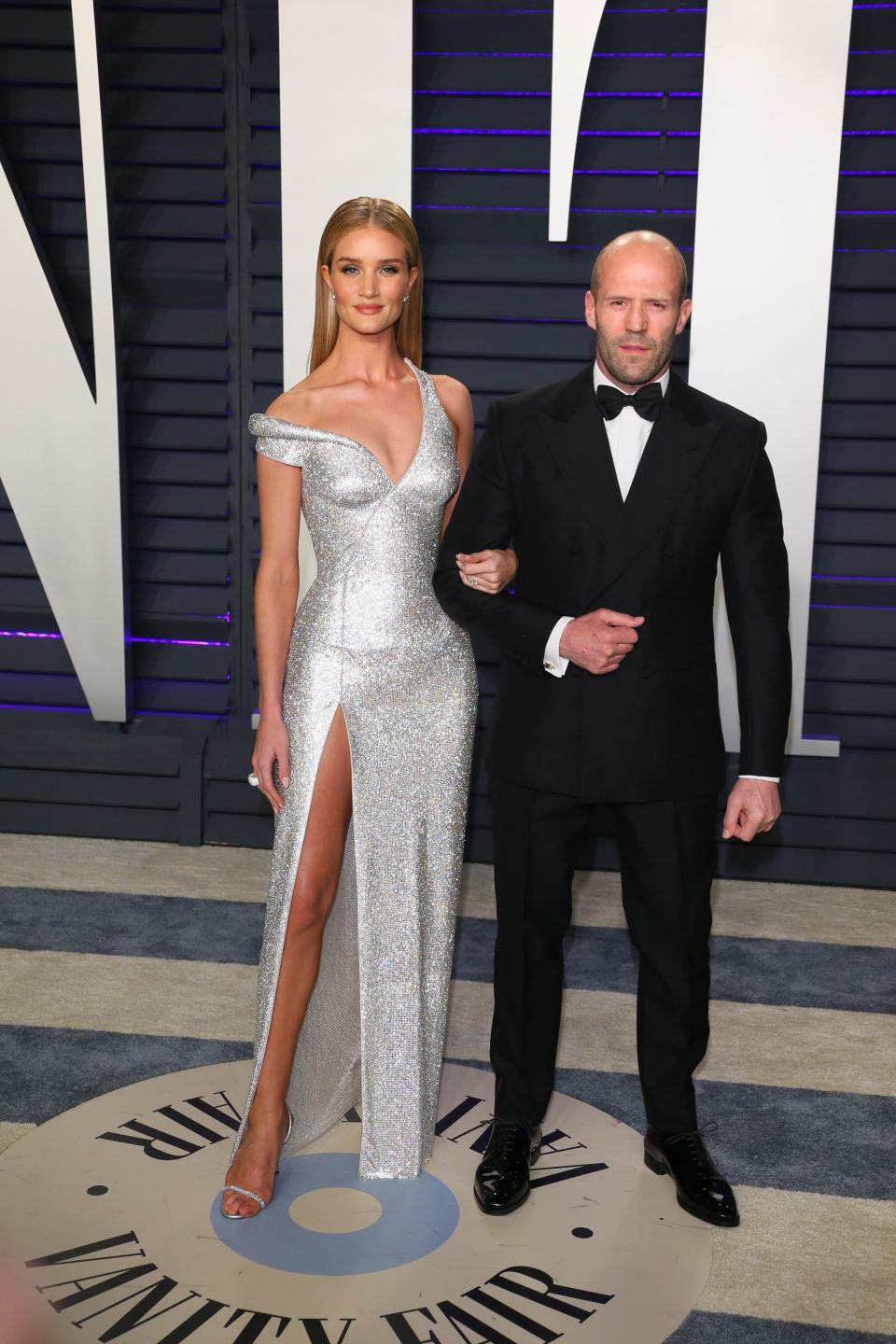 Rosie Huntington-Whiteley and Jason Statham at the Vanity Fair Oscars 2019 after party