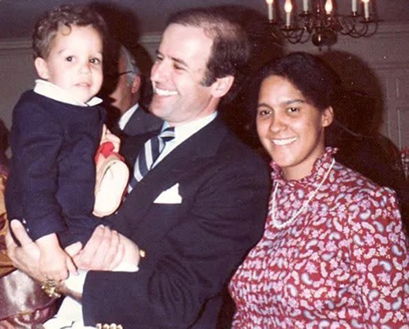 <p>Pete Wentz Instagram</p> Pete Wentz, Joe Biden, and Dale Wentz in the 1970's.