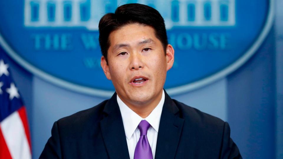 PHOTO: Principal Associate Deputy Attorney General Robert Hur speaks during a press briefing at the White House in Washington, July 27, 2017.  (Alex Brandon/AP, FILE)