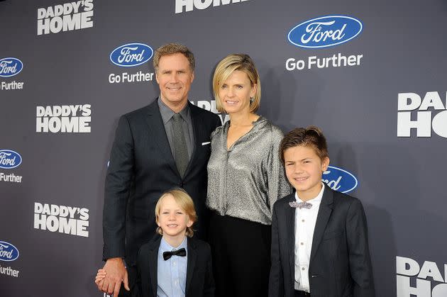 Ferrell and his family attend the New York 