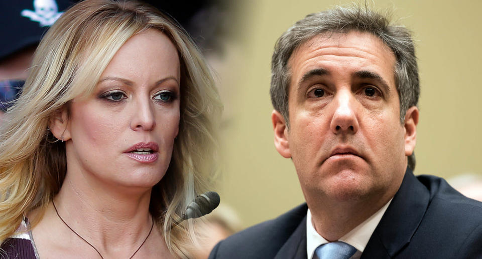 Stormy Daniels and Michael Cohen. (Photos: Markus Schreiber/AP - Patsy Lynch/MediaPunch /IPX/Getty Images)