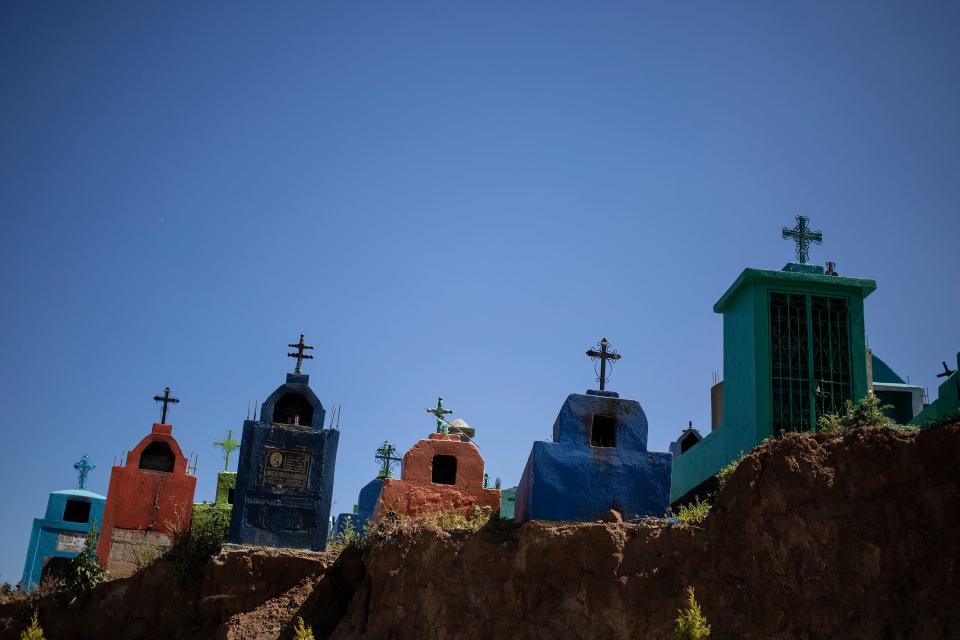 A cemetery in Comitancillo, Guatemala.