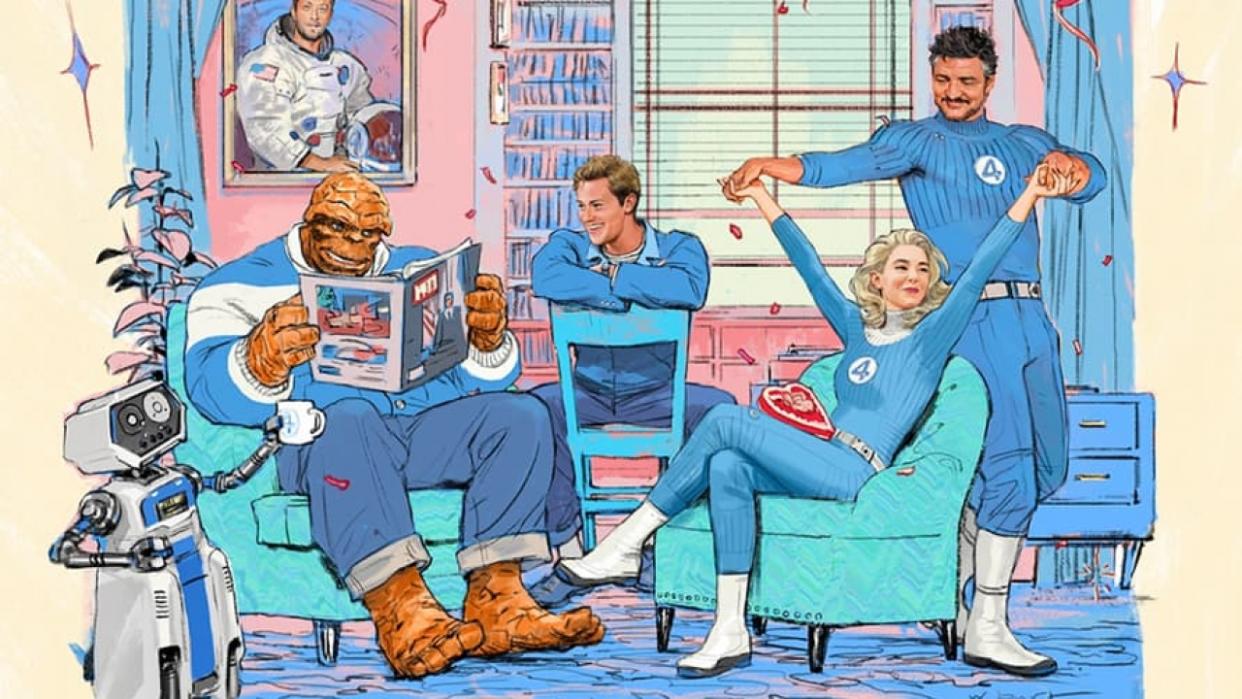 An illustration showing "The Fantastic Four"