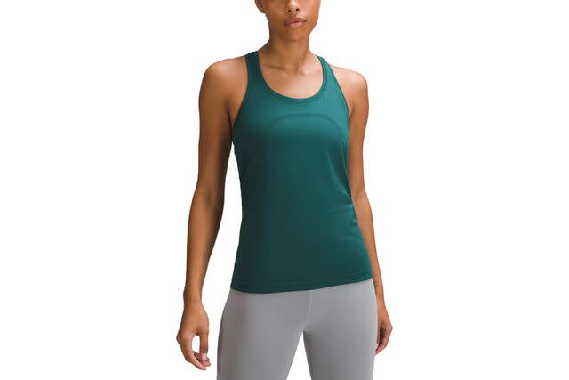 All in Motion Tank Top Womens Olive Green Racerback Activewear