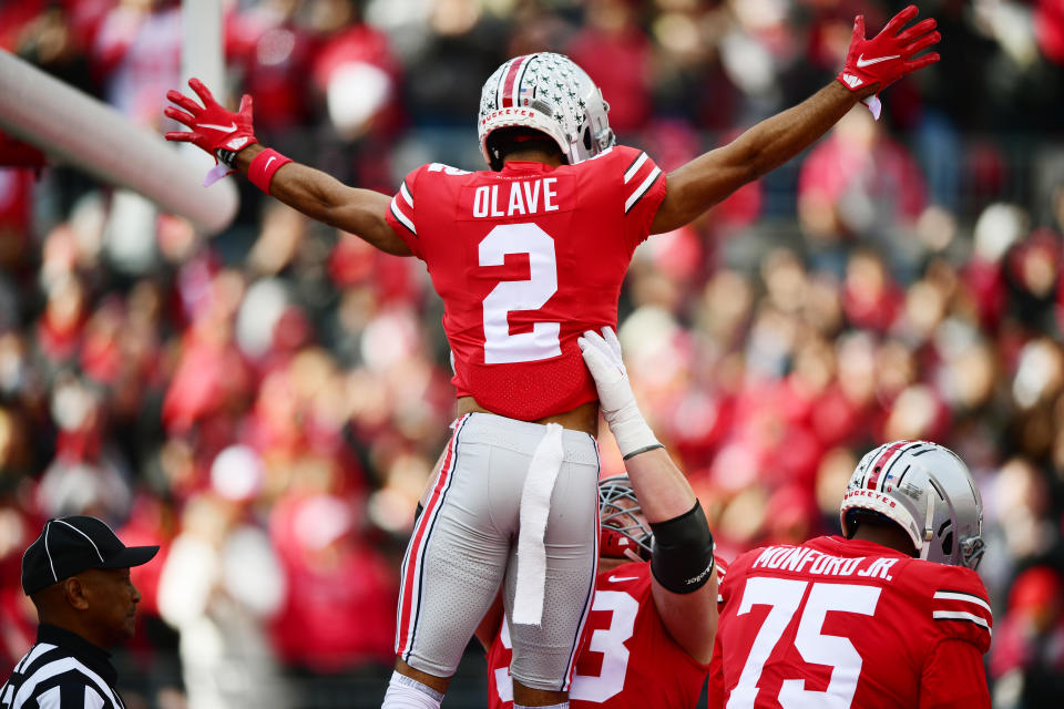 Ohio State WR Chris Olave could be an instant contributor in the NFL. (Photo by Emilee Chinn/Getty Images)