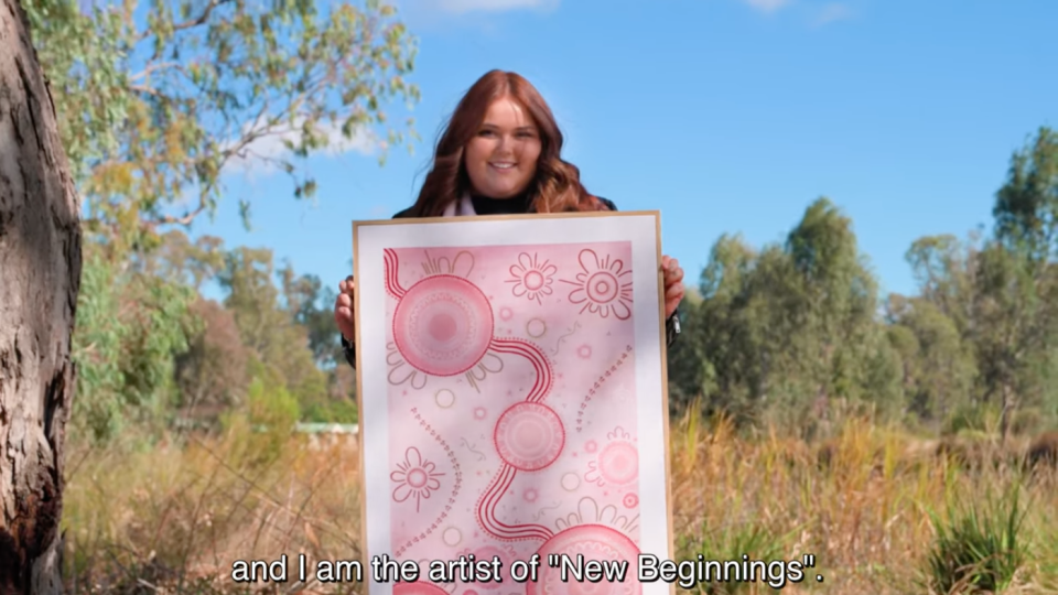 Kmart art New Beginnings by indigenous artist Holly McLennan-Brown