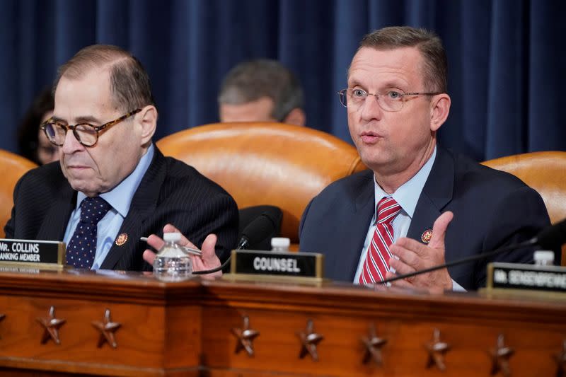 The House Judiciary Committee begins its markup of articles of impeachment against U.S. President Donald Trump in Washington.