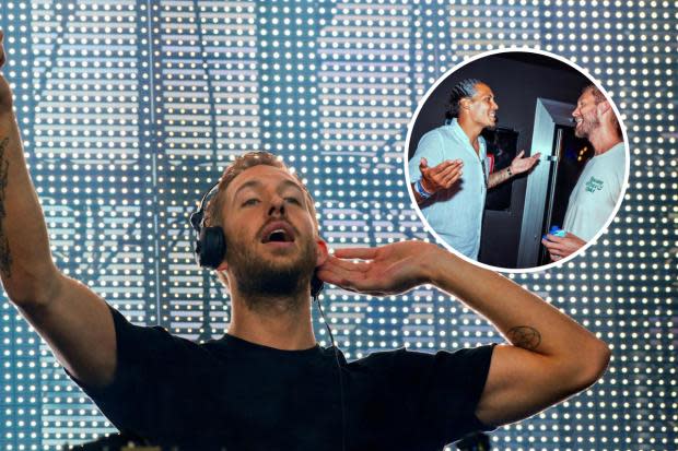 Calvin Harris parties in Ibiza with former Celtic star before Glasgow gig