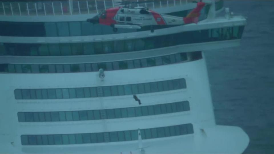 According to the Coast Guard, watchstanders in their San Juan sector received a request for medevac assistance Monday morning from the crew of the Disney Fantasy, which was positioned in the Atlantic Ocean, 260 nautical miles northwest of Aguadilla, Puerto Rico.