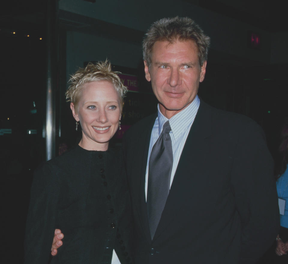 Anne Heche and Harrison Ford at 'Six Days, Seven Nights' at Sony Lincoln Square, 11th June 1998. (Photo by The LIFE Picture Collection via Getty Images)