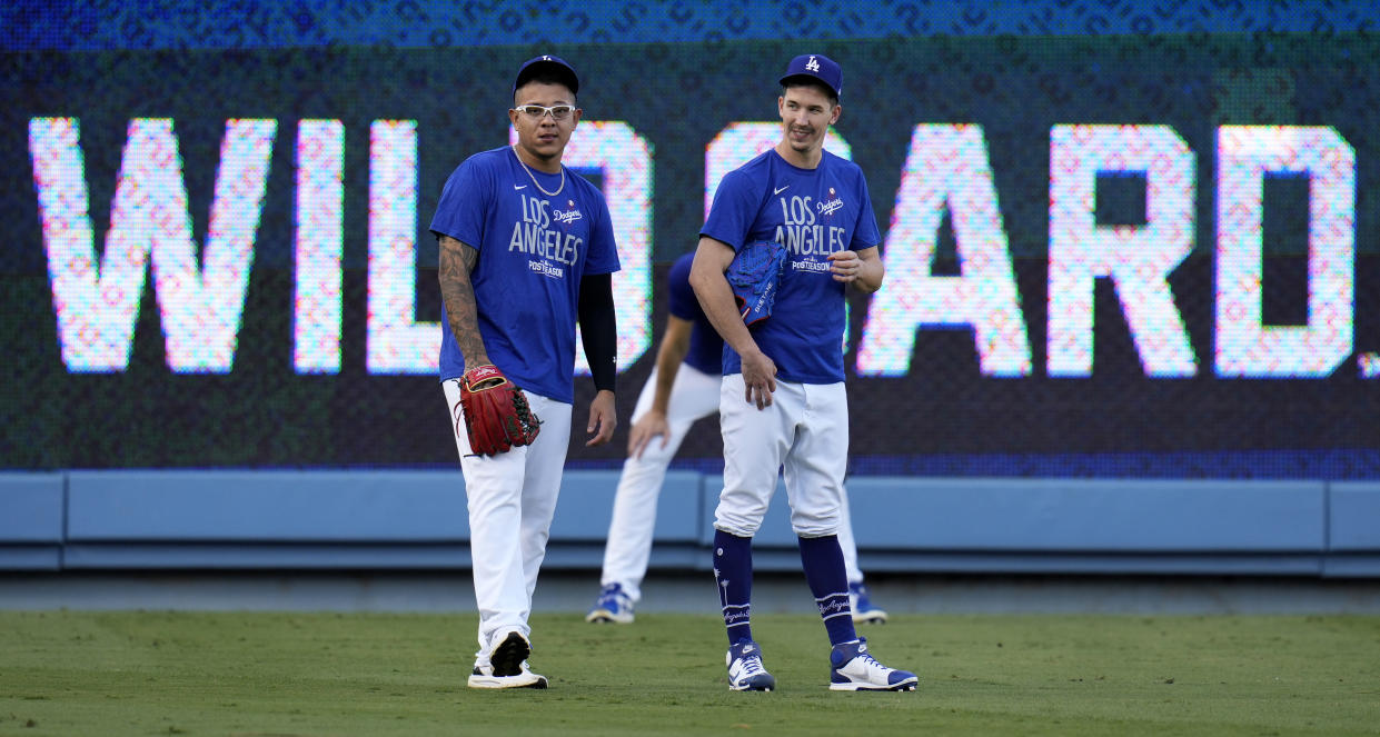 Julio Urias and Walker Buehler have been mild fantasy baseball disappointments so far this season. (Photo by Keith Birmingham/MediaNews Group/Pasadena Star-News via Getty Images)