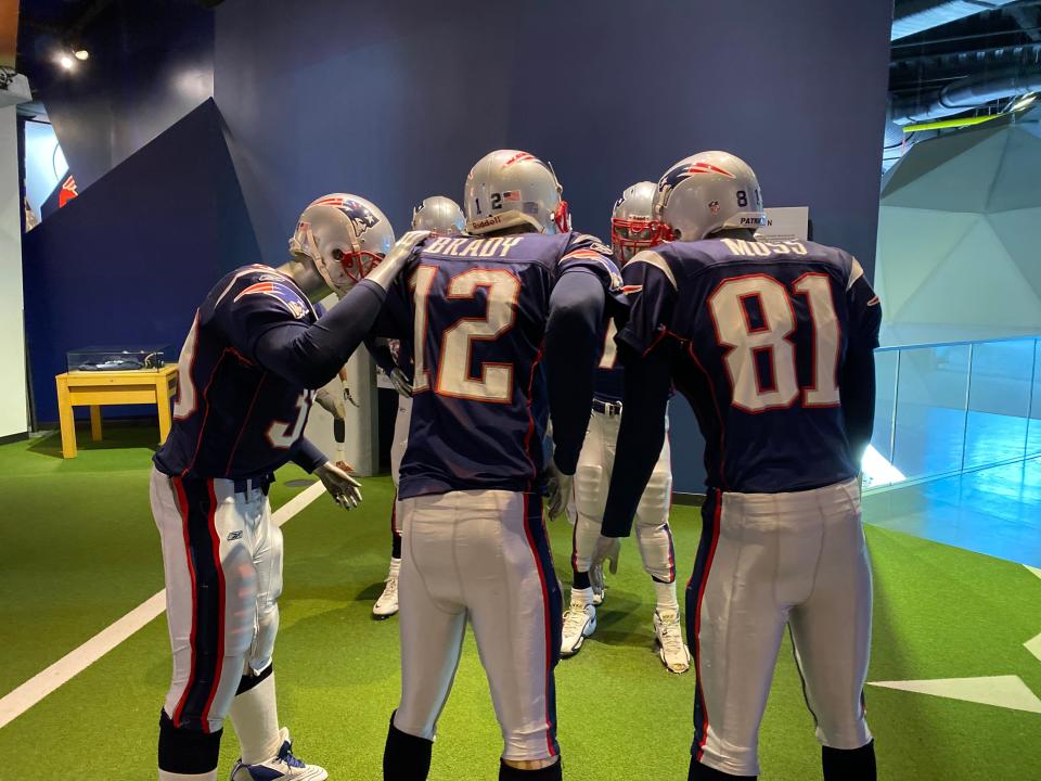 You can stand in the huddle with Tom Brady at the Patriots Hall-of-Fame