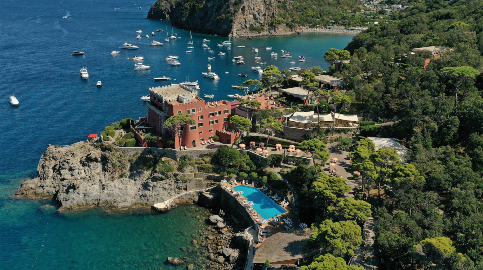 An airview of Mezzatorre Hotel & Thermal Spa on the island of Ischia. - Credit: Courtesy of The Pellicano Hotels Group