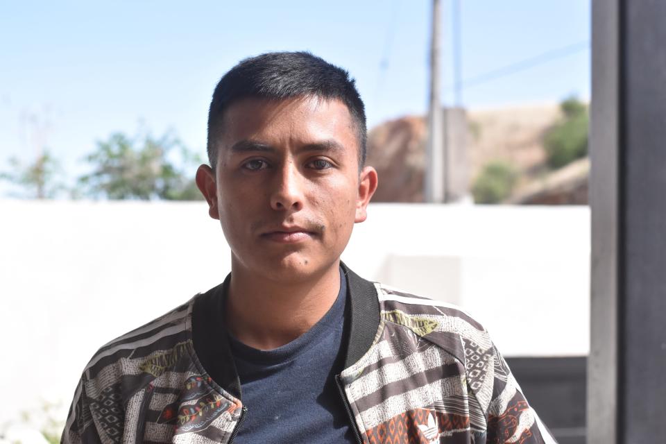 Brayan Martinez, 24, said he arrived at the Kino Border Initiative after being forced to join an armed group in Colombia. He waits until he can cross into the U.S. and seek asylum.