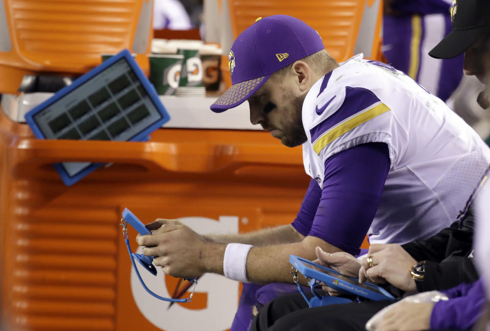 Case Keenum helped the Vikings to a 13-3 season and fell one game short of the Super Bowl. (AP)