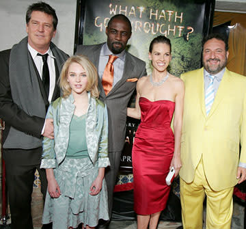 Stephen Hopkins , director, AnnaSophia Robb , Idris Elba , Hilary Swank and Joel Silver at the Los Angeles premiere of Warner Bros. Pictures' The Reaping