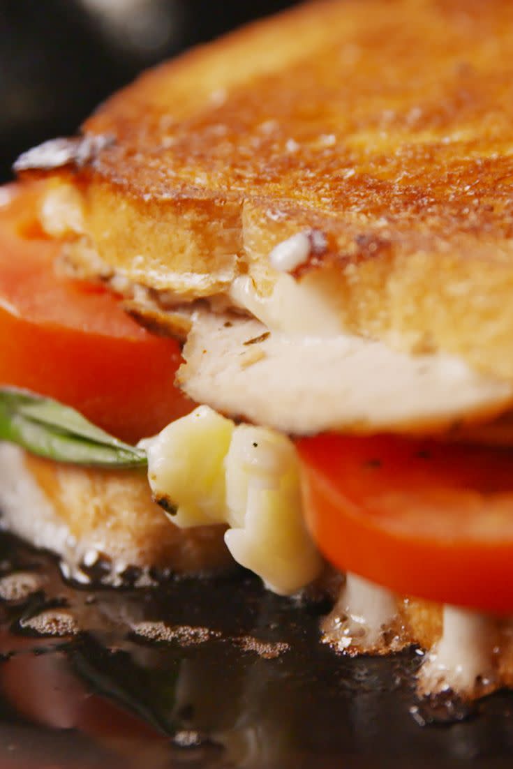 Caprese Chicken Grilled Cheese Sandwich