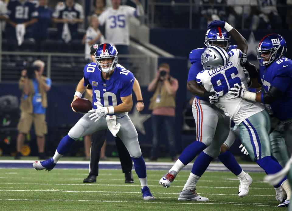 The Giants and Cowboys are losing the late start time on Dec. 10 to a game that might mean something in the playoff picture. (AP)