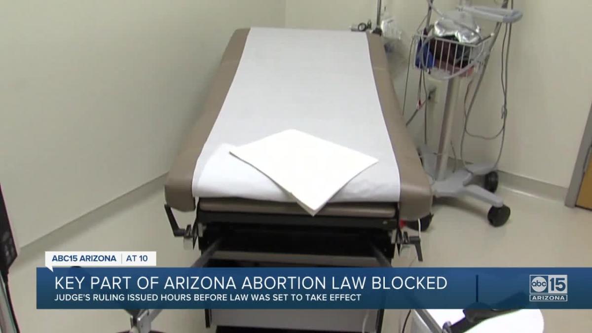 Key part of Arizona abortion law blocked