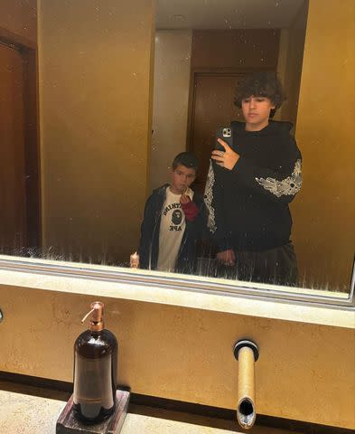 <p>Mason Disick/Instagram</p> Mason Disick and his brother Reign, 9, in a photo posted on Mason's new Instagram account.