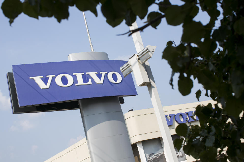 A Volvo car dealership in Rockville, Maryland on September 13, 2013. Photo Credit: Kristoffer Tripplaar/ Sipa USA