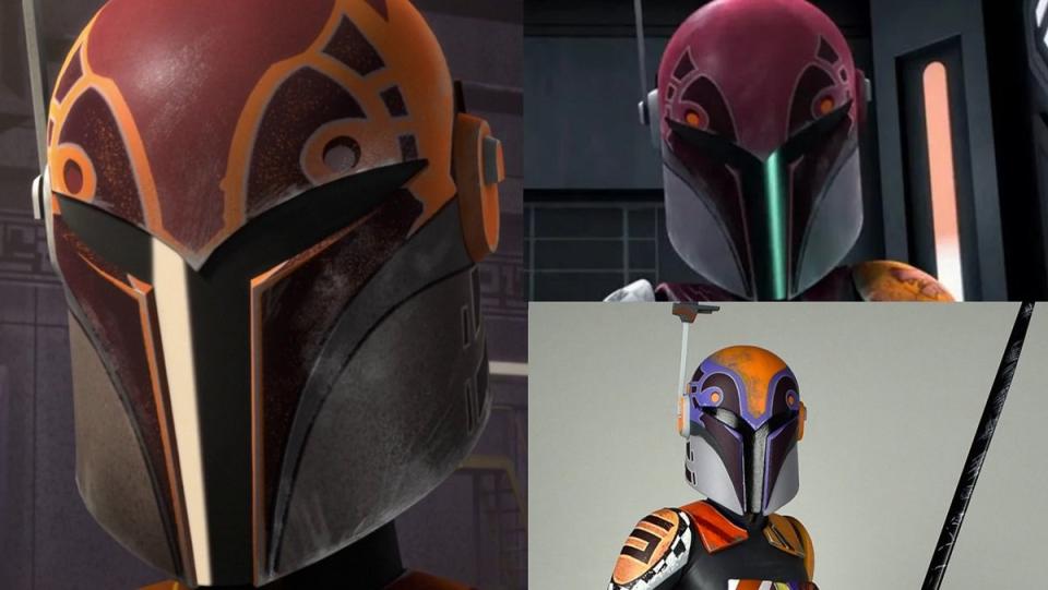 Sabine Wren, Mandalorian and graffitti artist, as seen in Star War: Rebels.