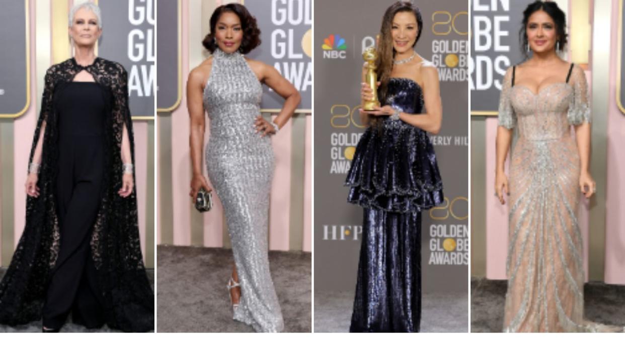 Older women had a moment on last night's Golden Globes red carpet. (Getty Images)