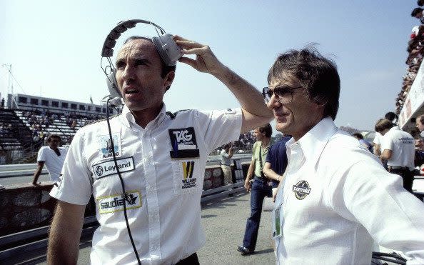 Frank Williams with Bernie Ecclestone in 1981 - GETTY IMAGES