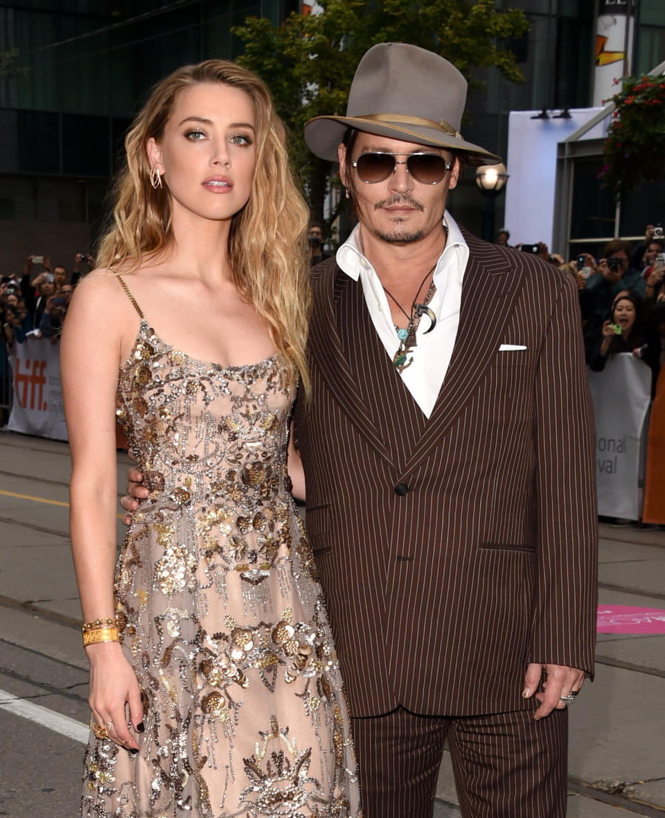 The couple, Amber Heard and Johnny Depp, attended 2015 Toronto International Film Festival in Toronto, Canada.  (Photo by Jason Merritt/Getty Images)