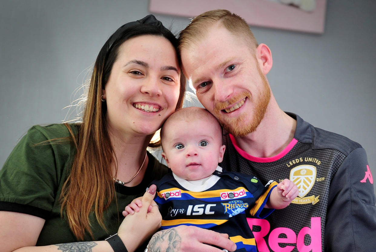 A couple who tried to conceive for 5 years have spoken of their joy after their baby daughter was given the all-clear from cancer (SWNS)