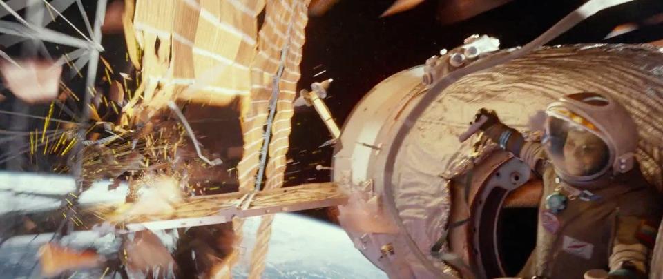 gravity movie space debris junk warner bros