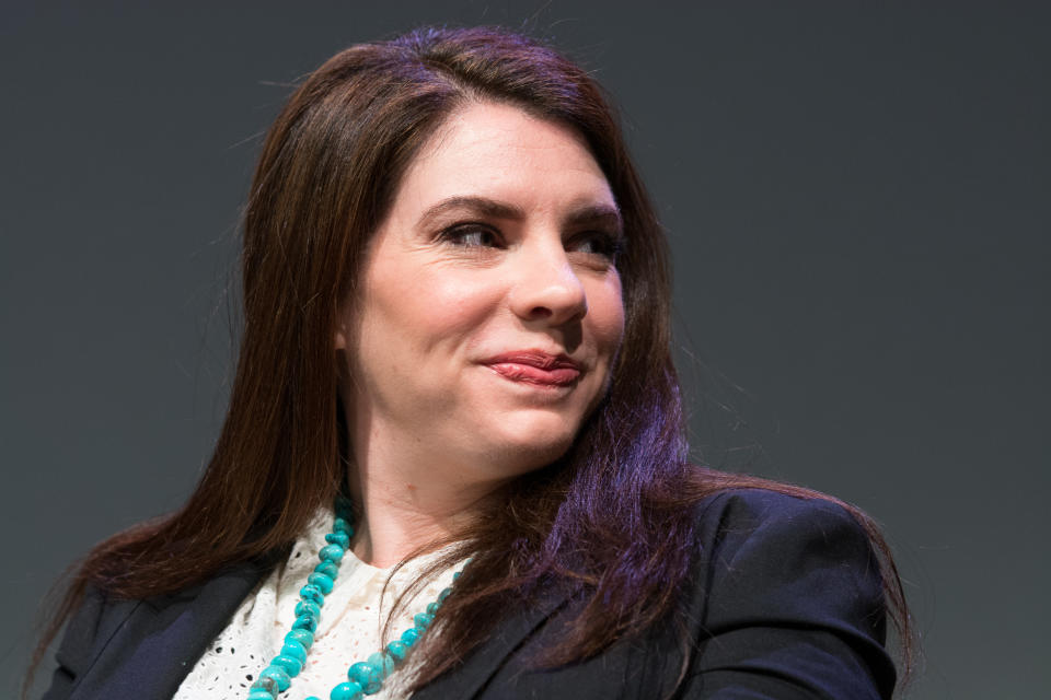 Producer Stephenie Meyer  attends Meet The Filmmakers: "Austenland" at the Apple Store Soho on August 13, 2013 in New York City.  (Photo by Dave Kotinsky/Getty Images)